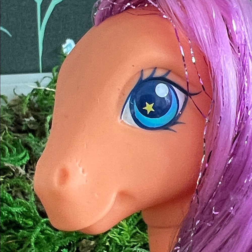 VINTAGE Hasbro My Little Pony figure G3 2002 Island Rainbow Y2K Tinsel Hair ✨ - Picture 6 of 15
